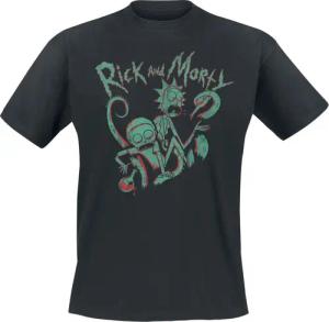 Rick And Morty T-Shirt - Rick And Morty Duotone - M bis XXL - für Männer - Größe XXL - schwarz - Lizenzierter Fanartikel