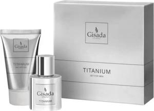 Gisada Pflege-Geschenkset Gisada Titanium Geschenkset für Herren, 2-tlg., Kraftvoller, aromatisch-holziger Duft mit würziger Tiefe