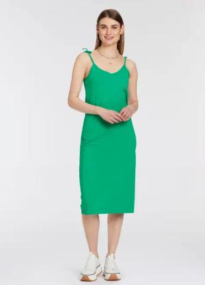 OTTO products Jerseykleid "GOTS zertifiziert -CIRCULAR COLLECTION", in Midi-Länge, elegant, aus 100% Baumwolle, mit Spaghettiträgern