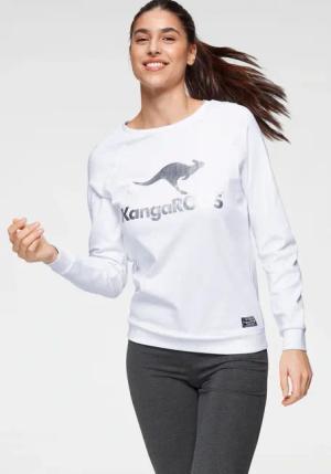 KangaROOS Sweatshirt, Langarm, figurumspielender Schnitt, mit Print, Rundhalsausschnitt