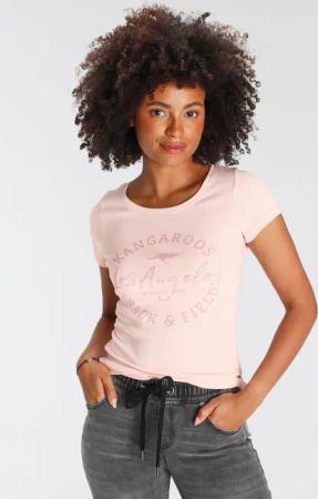 KangaROOS Print-Shirt, sehr figurbetonter Schnitt, Print, Rundhalsausschnitt