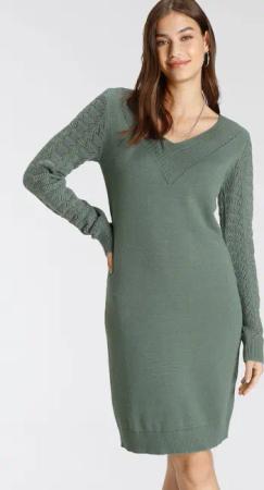 Tamaris Strickkleid, festlich, lang, feminin und figurbetont, aus Viskosemischung