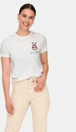 ONLY T-Shirt Kita 15331069 Weiß Regular Fit