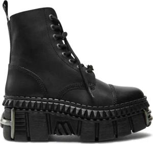 NEW ROCK Schnürstiefel M-WALL083CCT-S9 Schwarz