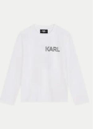 Karl Lagerfeld Kids Bluse Z30243 S Weiß Regular Fit