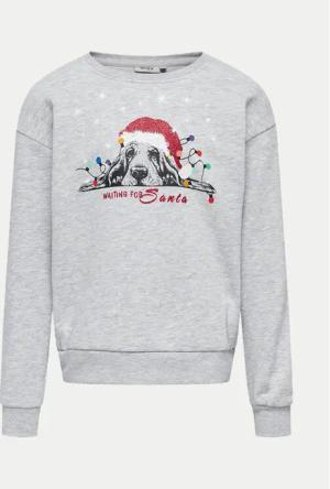 Kids ONLY Sweatshirt Yda Xmas 15280285 Grau Regular Fit