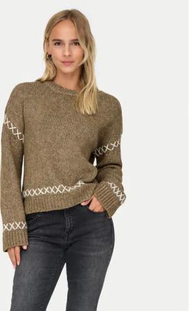 ONLY Pullover Amanda 15330089 Braun Regular Fit