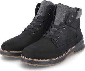 Rieker Schnürstiefeletten für Herren - Gr. 41 - schwarz - Leder und Synthetik