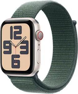 Apple Watch SE 44 mm Aluminium (GPS+Cellular) Sport Loop grün, polarstern