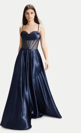 Hey Kyla Abendkleid 5AG019HK Dunkelblau Slim Fit