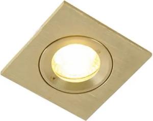 Qazqa Gartenstrahler Xena, ohne Leuchtmittel, GU10, Gold/Messing, Modern, Aluminium, 1-flammig