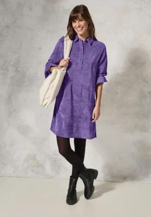 Cecil Damen Cordkleid in Unifarbe in Lila, Gr: S