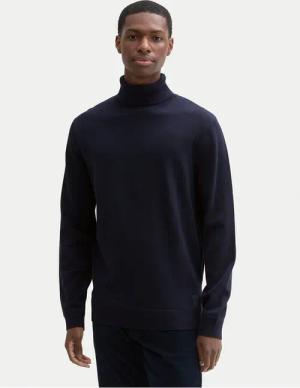Tom Tailor Rollkragenpullover 1042456 Dunkelblau Regular Fit
