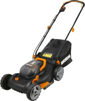 Worx Akkurasenmäher "WG743E", (Set), 40V/ 2x4Ah 500m², 40cm/20-80mm, 45 Liter