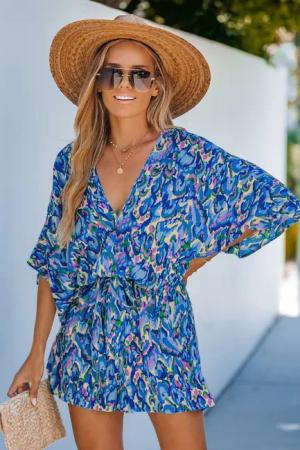 Abstrakter Romper mit Kordelzug