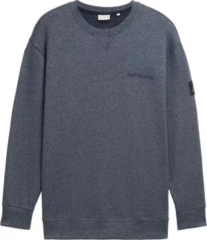 TOM TAILOR Herren Plus Size - Sweatshirt mit Logo-Details, blau, Meliert, Gr. 5XL