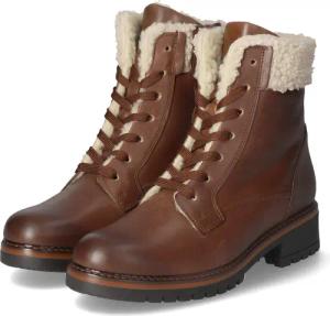 Gabor Schnnürstiefeletten für Damen - Gr. 40,5 - braun - Glattleder