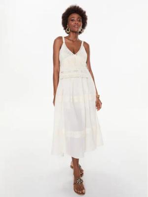 TWINSET Sommerkleid 231TT3080 Écru Regular Fit