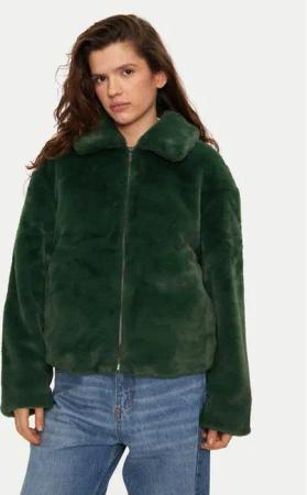 United Colors Of Benetton Pelzmantel 2FBDDN06V Grün Regular Fit