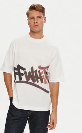 Off-White T-Shirt OMAA119G21JER0050129 Weiß Regular Fit