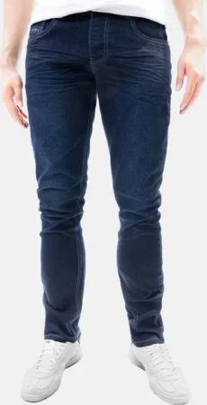 Jaylvis Regular-fit-Jeans Regular Denim Jeans mit Kontrastnähten und Falten Blue Jeans