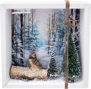 ZauberDeko Geschenkbox Geldgeschenk Verpackung Weihnachten Eule Wald Geschenk Gutschein