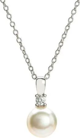 Eye Candy Collier ECJ-NL0044, 925er Sterling-Silber Collier mit einem Handanhänger und Zirkonia