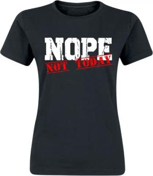 Sprüche T-Shirt - Nope not today - S bis XXL - für Damen - Größe S - schwarz