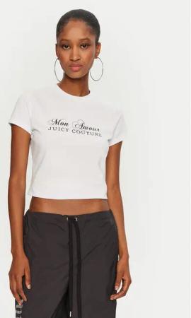 Juicy Couture T-Shirt Mon Amour JCSCT224407 Weiß Slim Fit