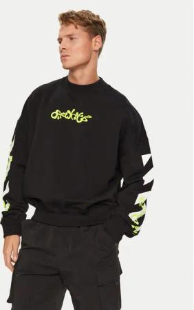 Off-White Sweatshirt OMBA067S23FLE0011050 Schwarz Regular Fit