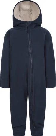 Aspen Kinderanzug aus Fleece mit Borgfutter - Marineblau