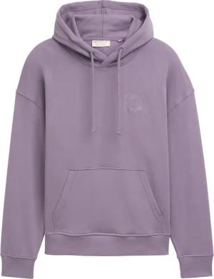 TOM TAILOR DENIM Herren Relaxed Hoodie mit Logo Stickerei, lila, Uni, Gr. XS