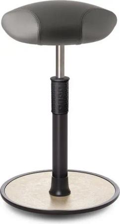 ONGO Bürostuhl Sitz- Stehhocker Free Tall Triangel Boxmark Leder Grau schwarz /cremew