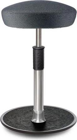 ONGO Bürostuhl Sitz- Stehhocker Free Tall Hutsitz Camira Rivet Anthrazit Chrom /schwa