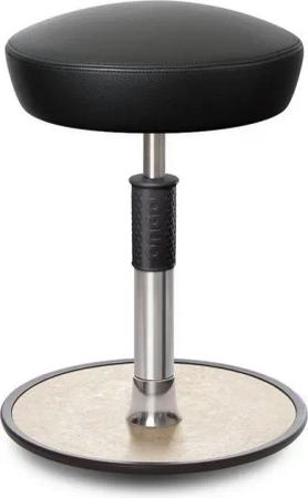 ONGO Bürostuhl Sitz- Stehhocker Free Regular Hutsitz Boxmark Leder schwarz chrom /cr.
