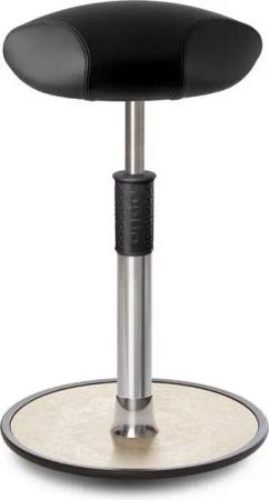 ONGO Bürostuhl Sitz- Stehhocker Free Tall Triangel Boxmark Leder schwarz chrom /crem.
