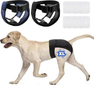LuxusKollektion Küchenorganizer-Set 2er Pack Hundewindeln Wiederverwendbare Läufigkeitshose Damenbinden XL