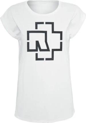 Rammstein T-Shirt - Logo - S bis 3XL - für Damen - Größe XXL - weiß  - Lizenziertes Merchandise!
