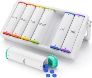 LuxusKollektion Pillendose Tablettenbox 7 Tage, Pillendose Morgens Abends, Medikamentenbox 2