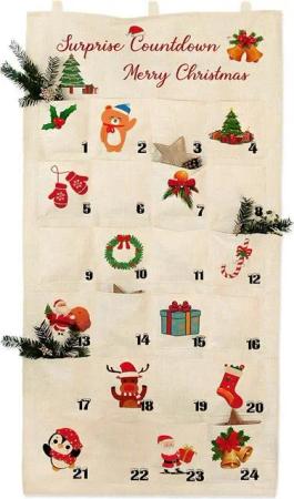 LuxusKollektion befüllbarer Adventskalender Weihnachtskalender 2024 XXL Stoff Adventskalender Wiederverwendbar