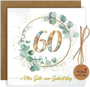 LuxusKollektion Dekohänger Geldgeschenke zum 60. Geburtstag - Kreative Geburtstagskarte mit