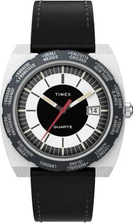 Timex Uhr World Time 1972 Reissue TW2V69500 Schwarz
