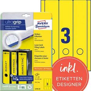 60 AVERY Zweckform Ordneretiketten L4755-20 gelb