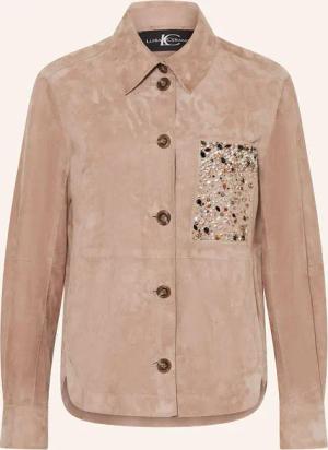 LUISA CERANO Lederjacke mit Schmucksteinen