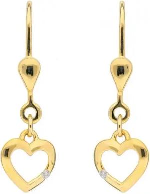 Adelia´s Paar Ohrhänger Damen Goldschmuck, mit Zirkonia Goldschmuck für Damen