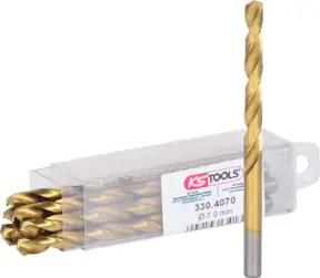 KS Tools HSS TiN Spiralbohrer, 7mm, 10er Pack