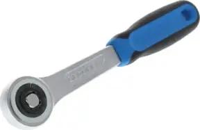 Gedore Zahnradknarre, für 1/4 Zoll, 6,3 mm Antrieb, 18° Rückschwenkwinkel, mit Durchsteckvierkant, 2K-Griff, 2093 Z-94