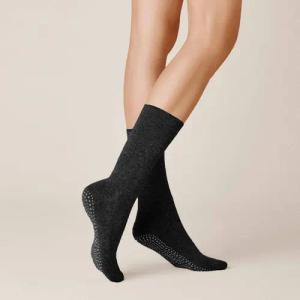 KUNERT Damen Homesocks ABS - 35-38 - Socken mit wärmender Plüschsohle - Black 0070 (Schwarz)