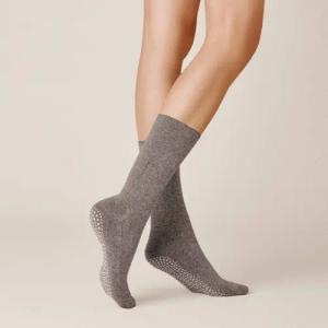 KUNERT Damen Homesocks ABS - 39-42 - Socken mit wärmender Plüschsohle - Marshy 8190 (Braun)