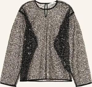 SAMSØE SAMSØE Blusenshirt SAMALLY aus Mesh mit Schmuckperlen und Pailletten